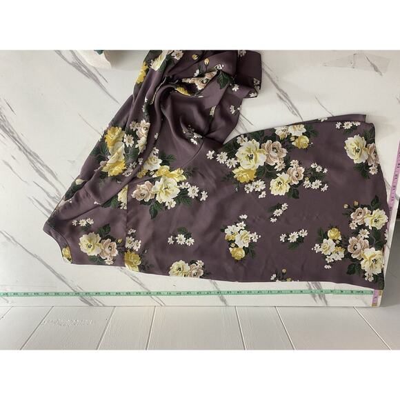 Torrid Harper 3/4 Sleeve Pullover Blouse Floral Purple Cottoagecore Plus Size 4X - Picture 8 of 9